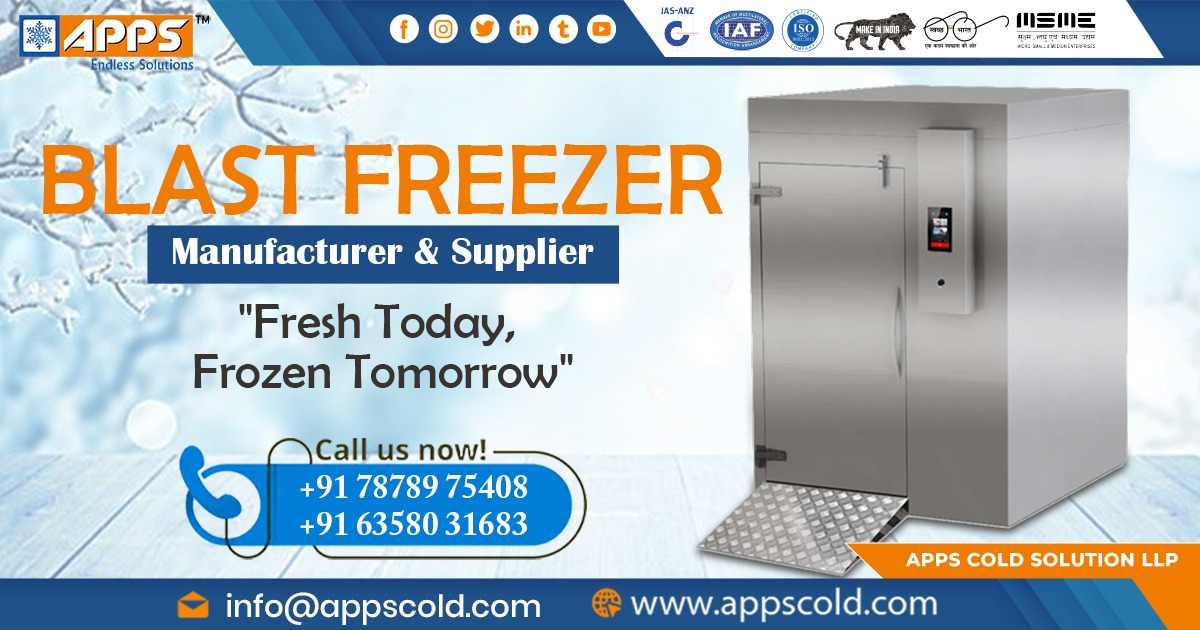 Supplier of Blast Freezers in Gujarat