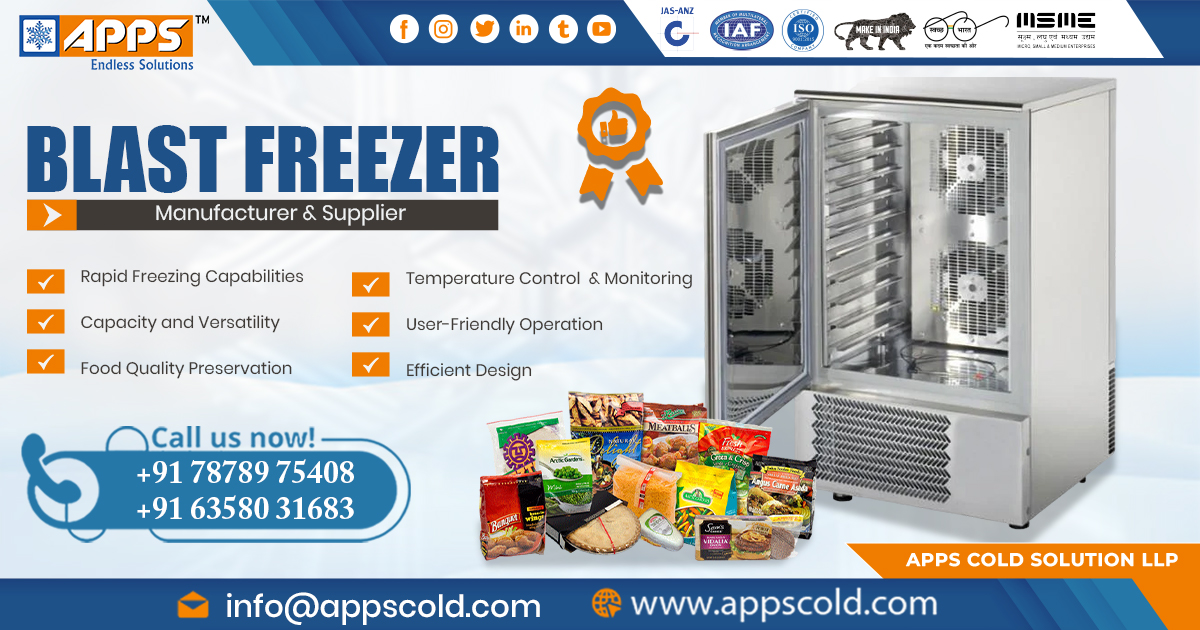 Supplier of Blast Freezer in Maharashtra